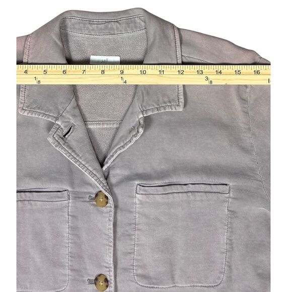 J. Jill‎ Chore Style Jacket Womens Button Up Utility Sun Faded Medium Purple Y2K - Picture 7 of 11